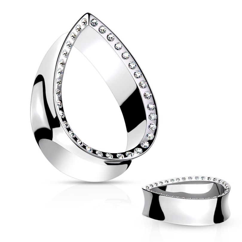 Dråbeformet tunnel med stenkant Kropssmykker - Danmark