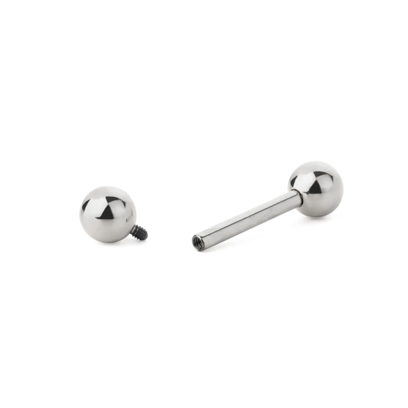 Lige stav af titanium med indvendigt gevind