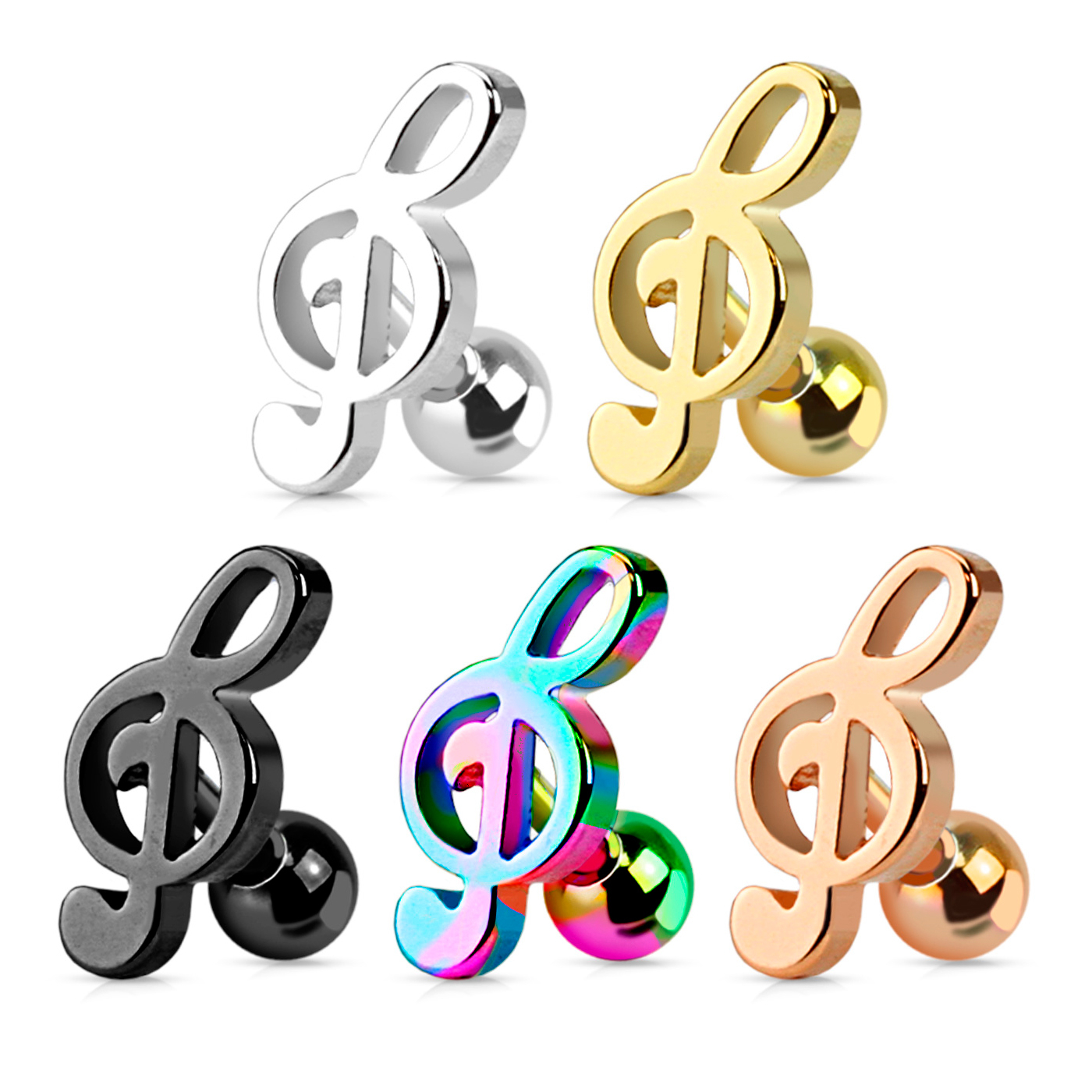 Tragussmykke med g-nøgle