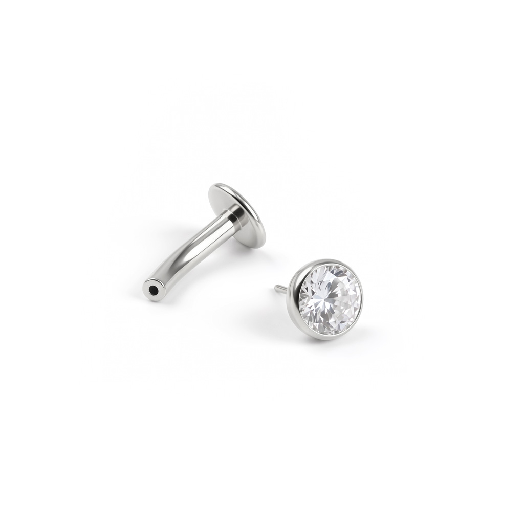 Floating navlering af titanium