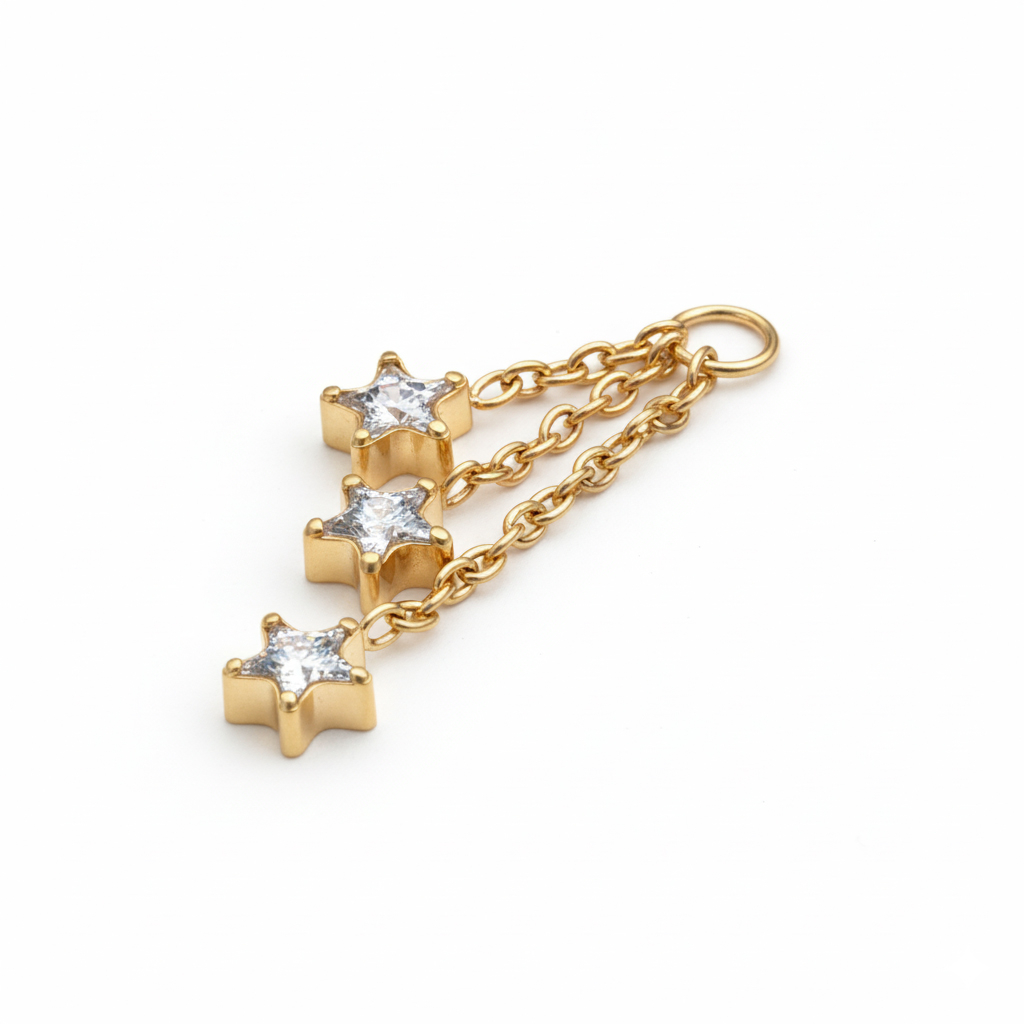 Vedhæng med trio af stjerner