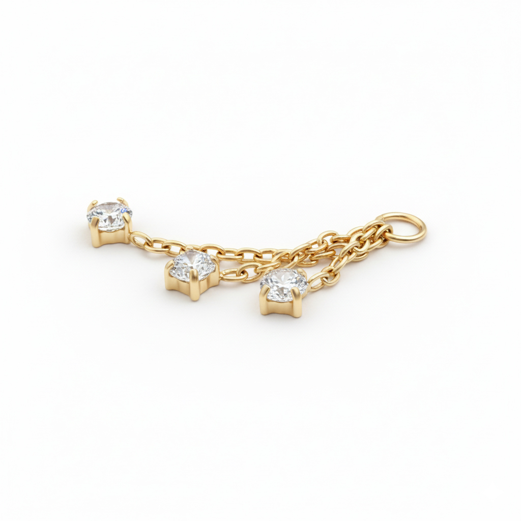 Vedhæng med trio af sten