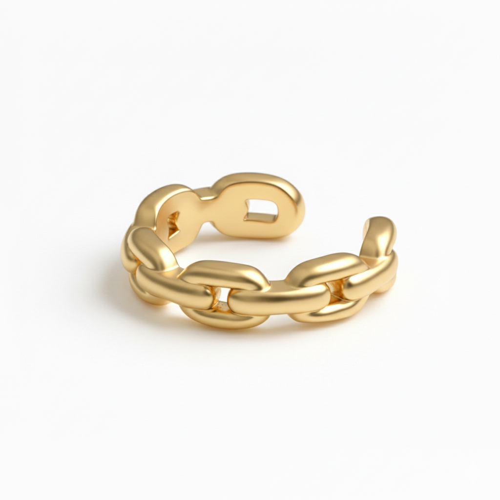 Earcuff i kædedesign