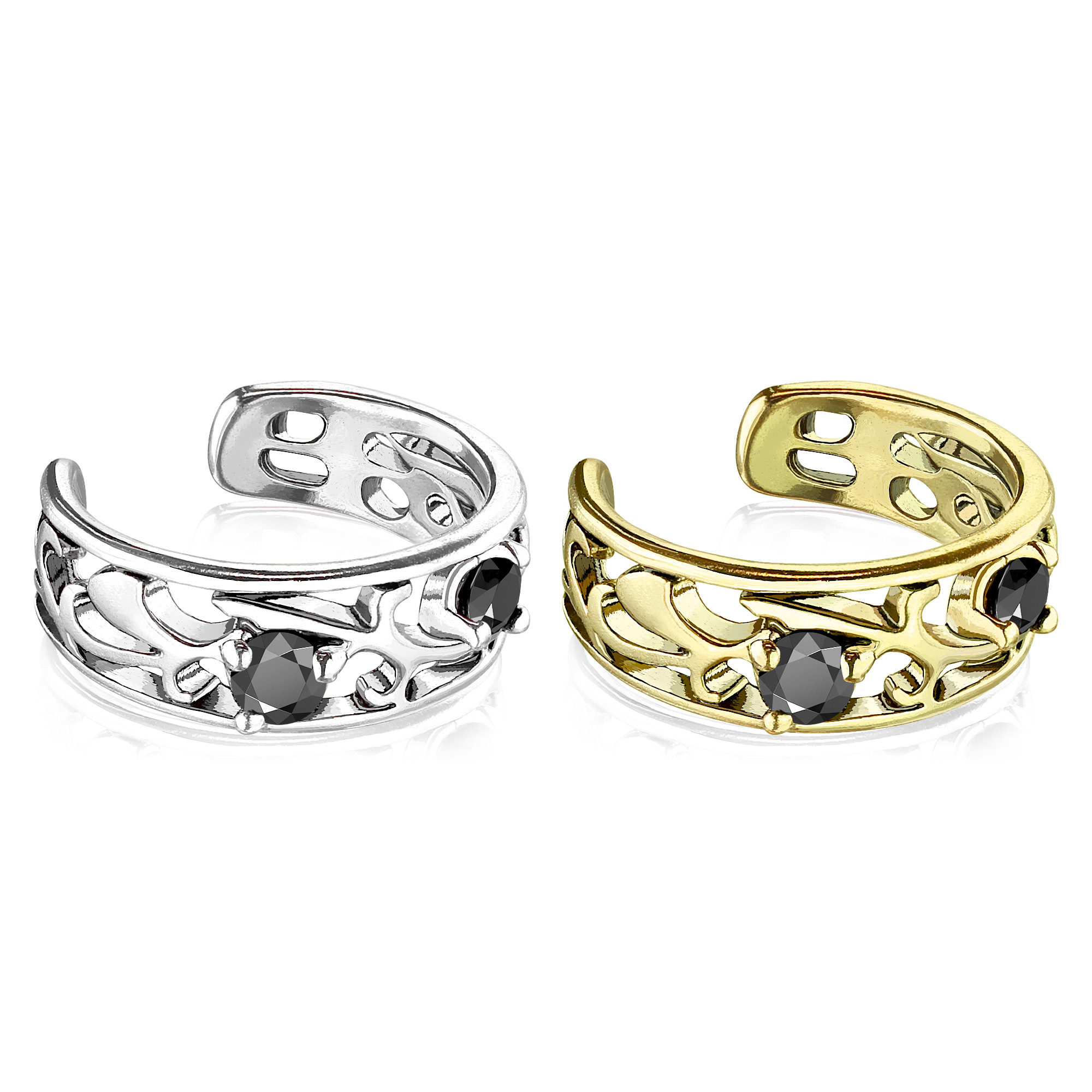 Earcuff med forgrenet filigran-design