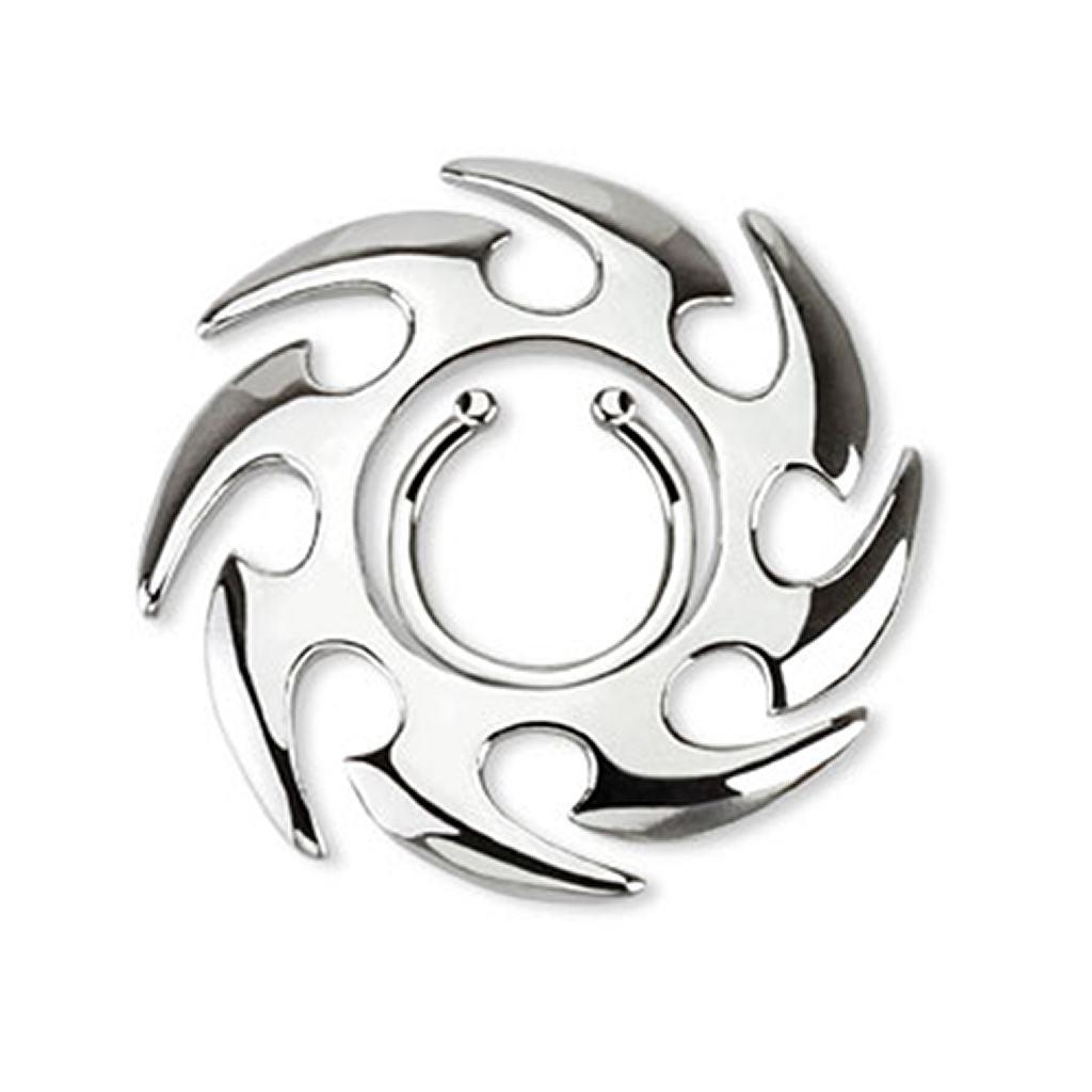 Fake brystpiercing med tribalsol