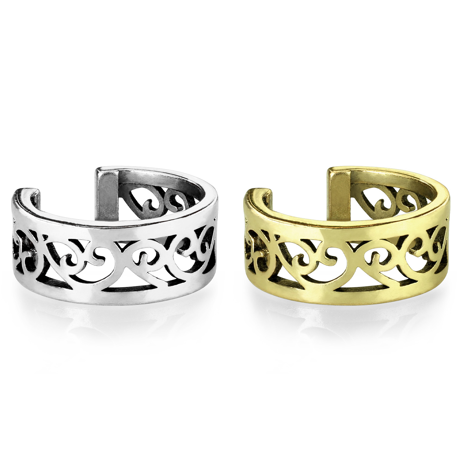 Earcuff med udstanset filigranhjerte