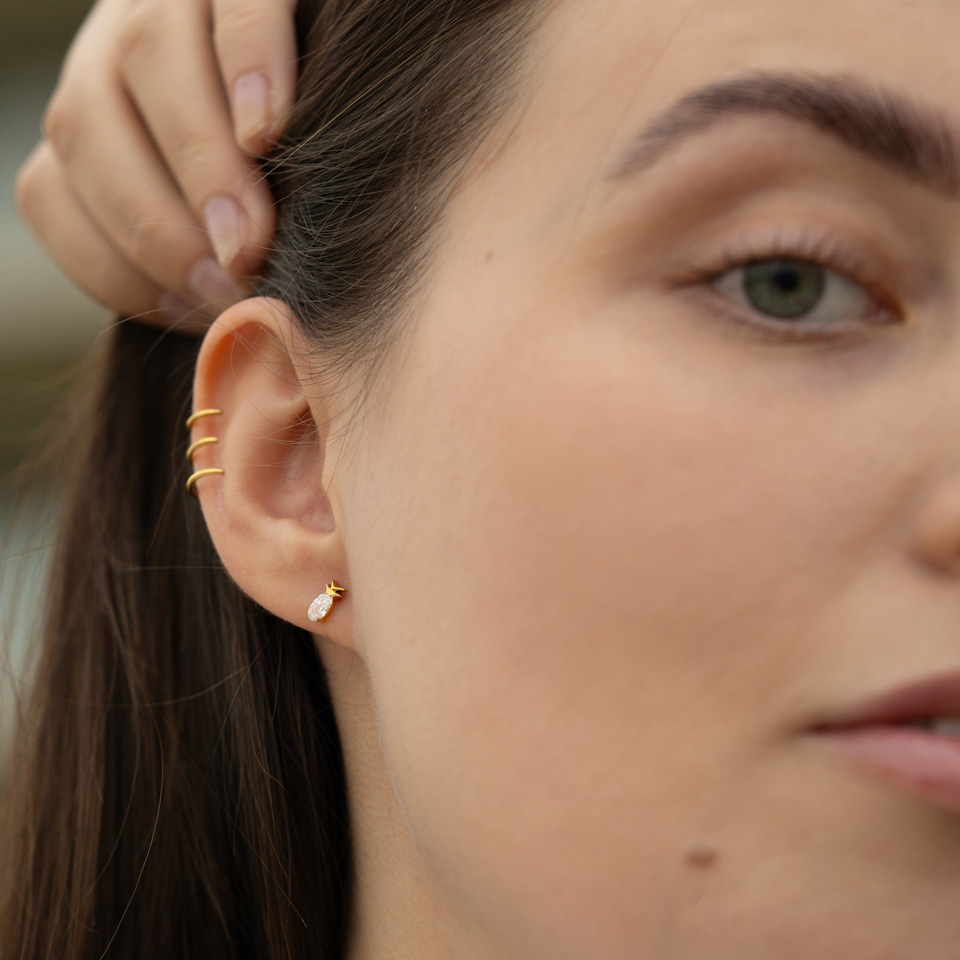 Titaniumlabret med ananasdesign