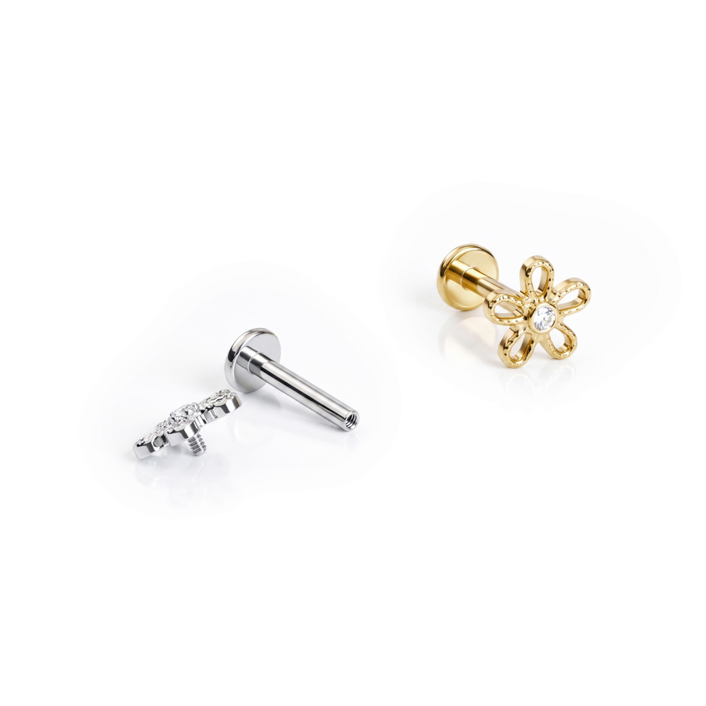 Blomsterlabret af titanium