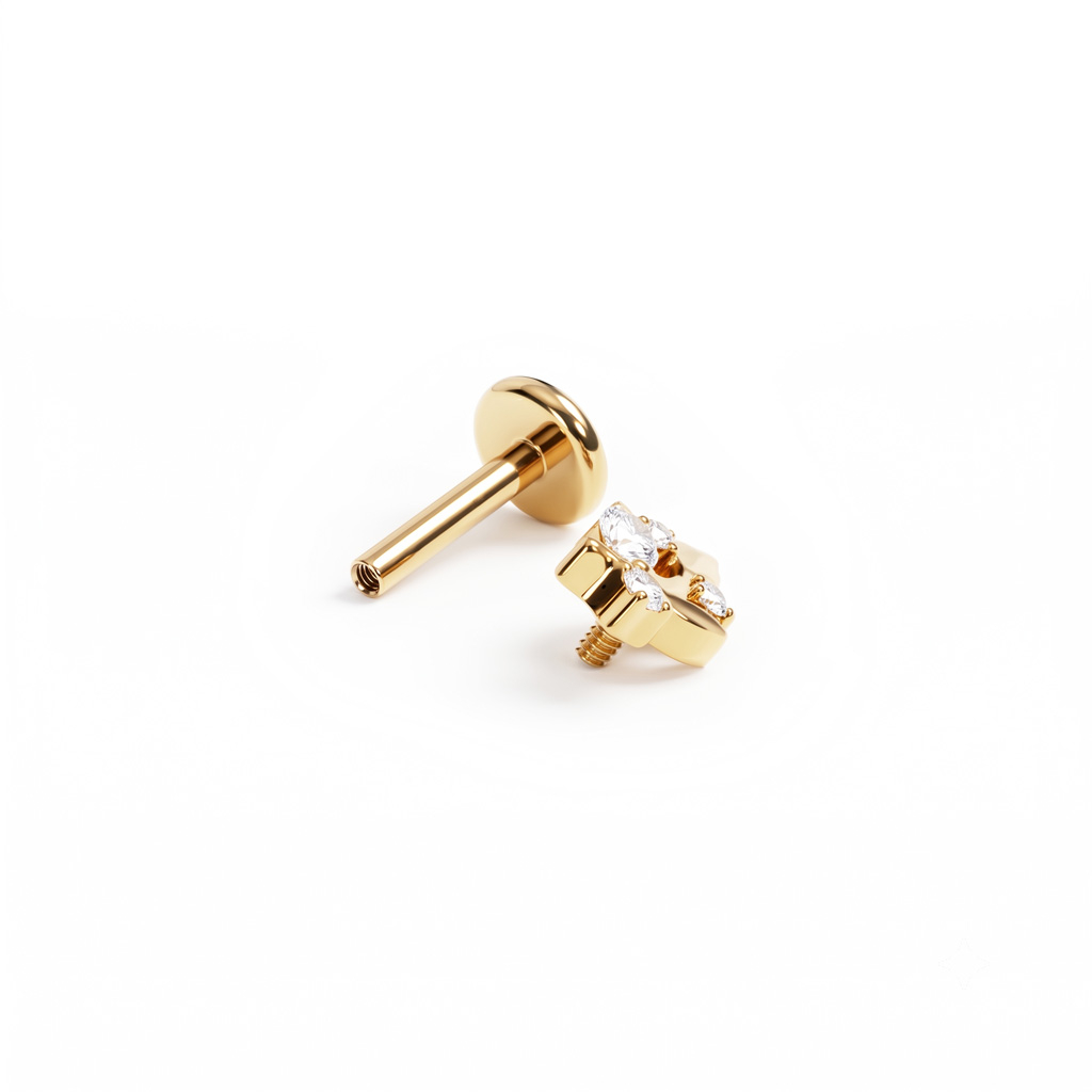 Titaniumlabret med blade og sten