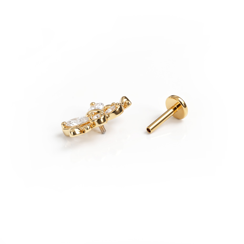 Labret med tre sommerfugle
