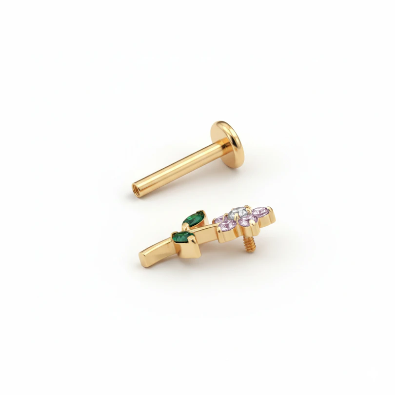 Sød blomst på flat back-labret