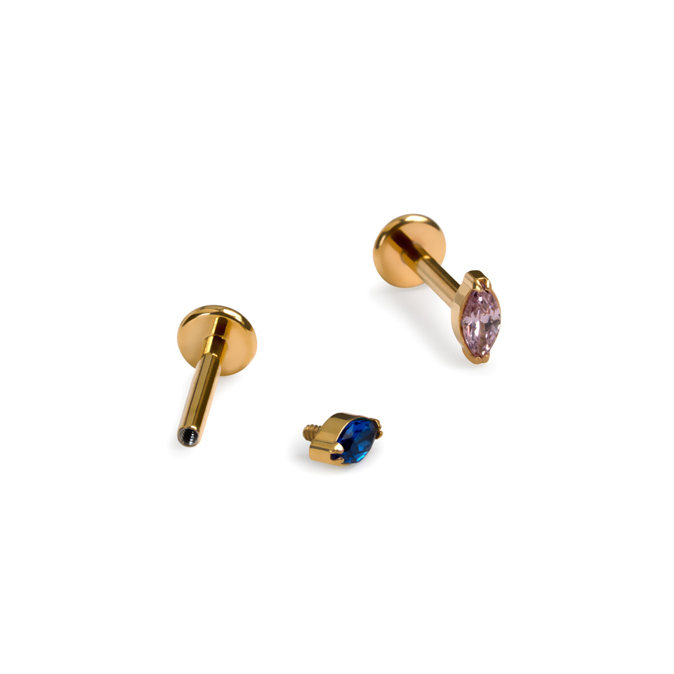 Titaniumlabret i et udvalg af stenfarver