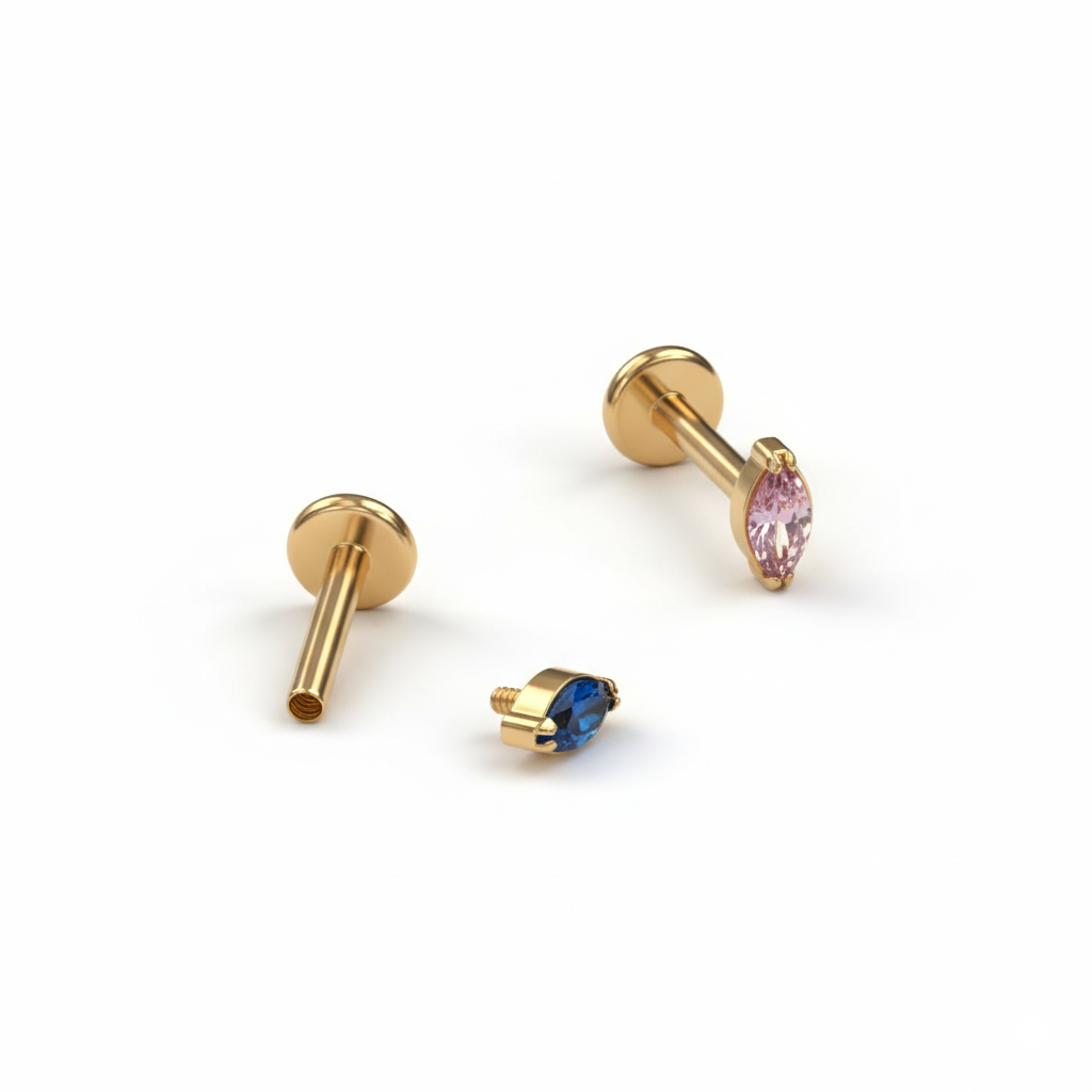 Titaniumlabret i et udvalg af stenfarver