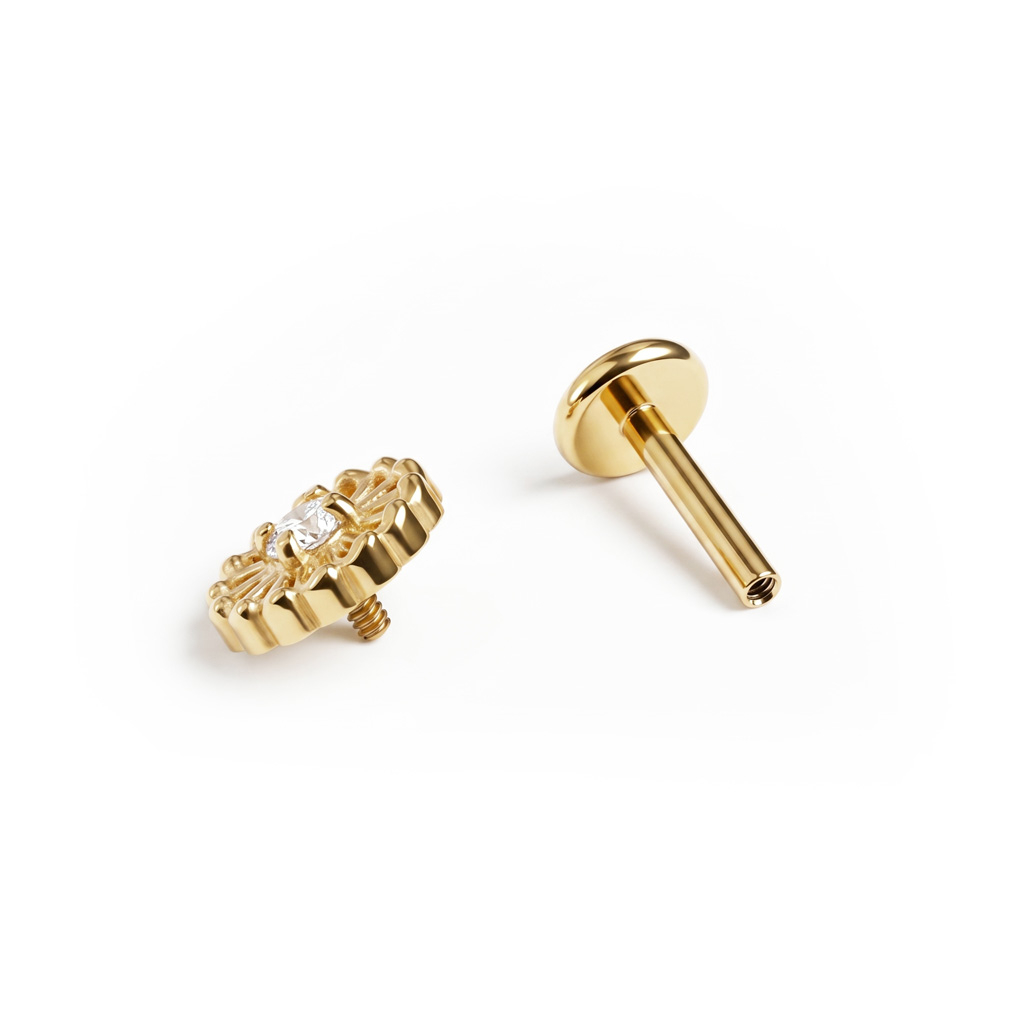 Fin blomsterlabret af titanium