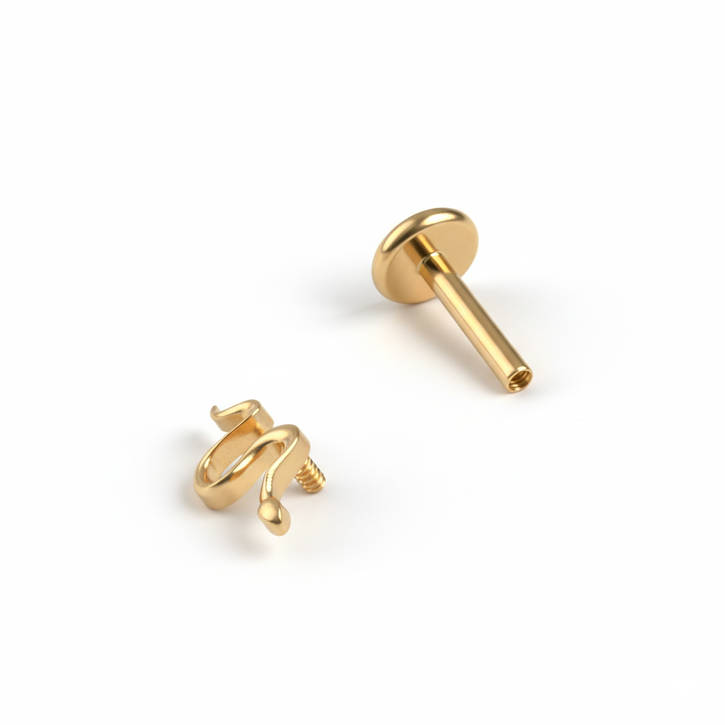 Titaniumlabret med lille slange