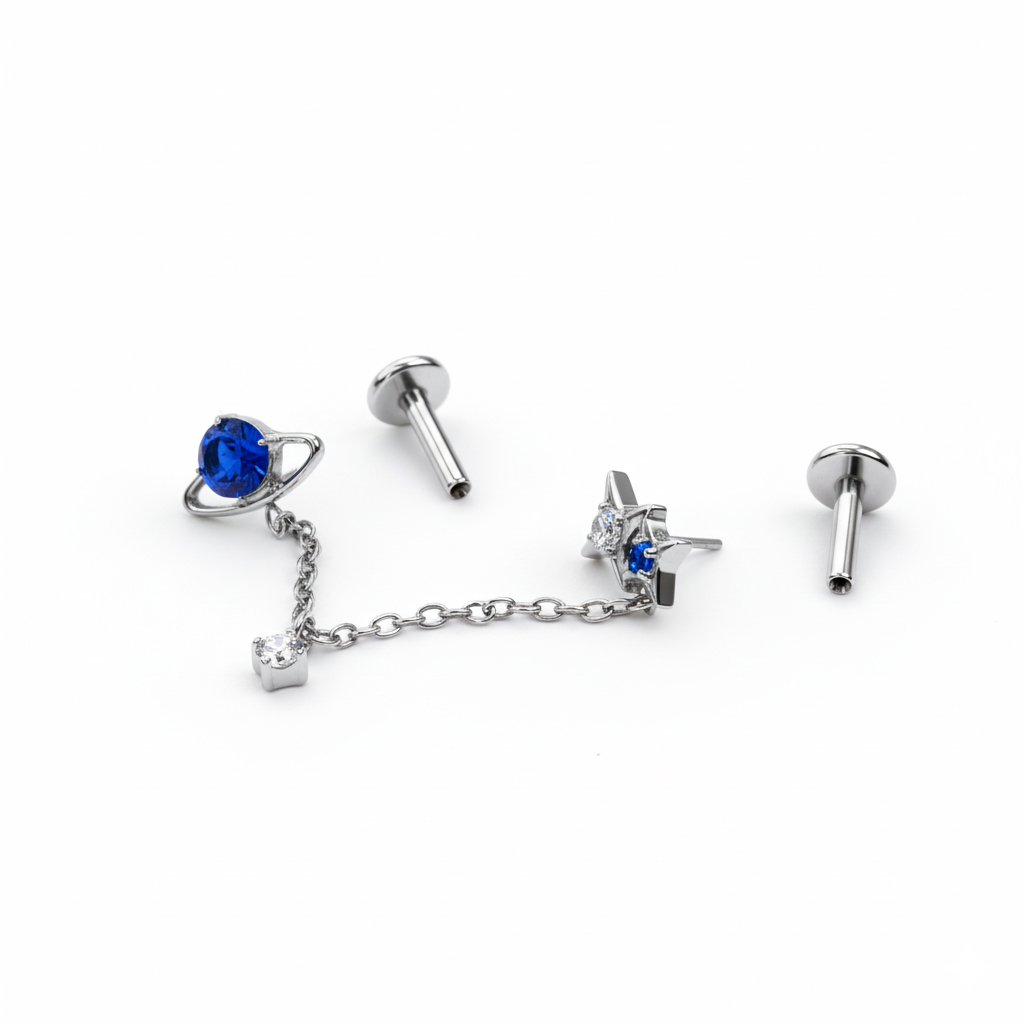 To forbundne titaniumlabretter