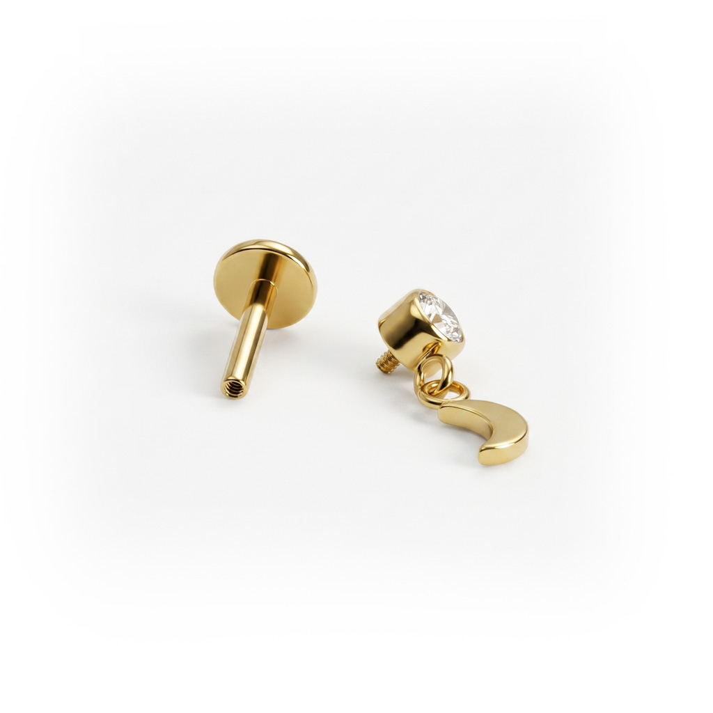 Titaniumlabret med månevedhæng