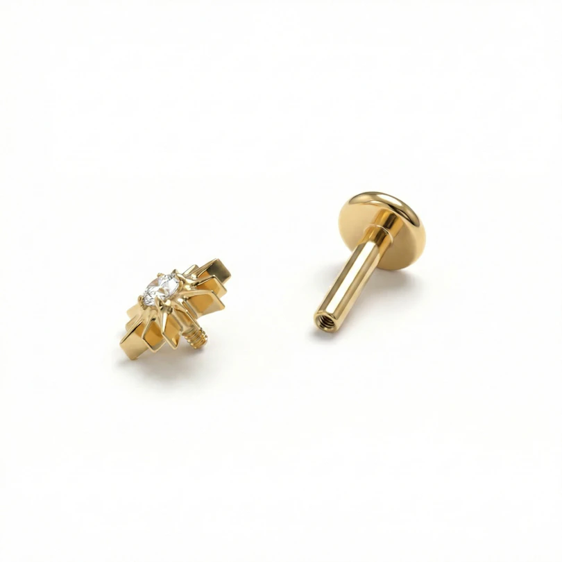 Titaniumlabret med solstråler
