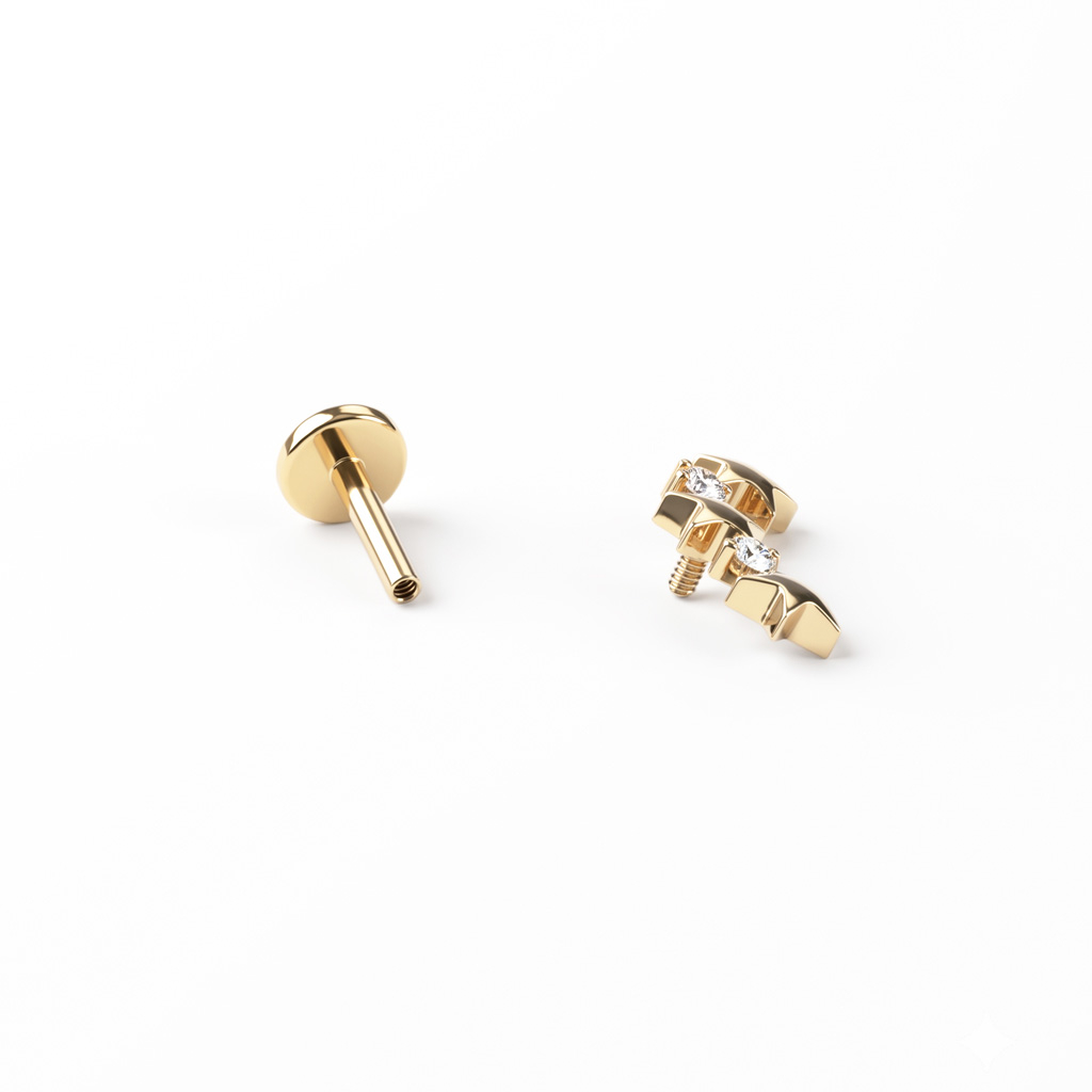 Titaniumlabret med stjerner og sten