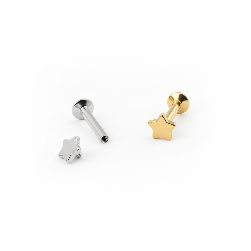 Labret med stjernedesign
