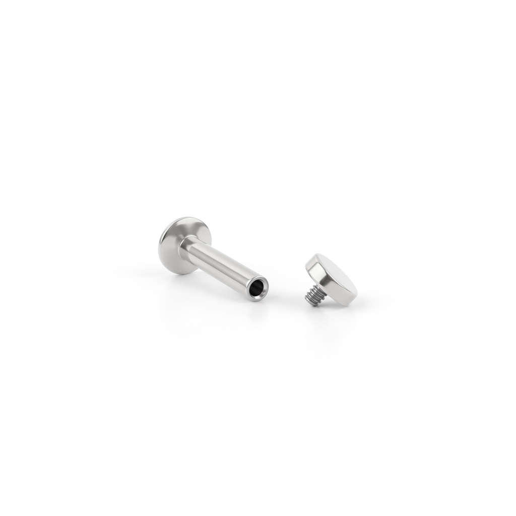 Labret med rund top og indvendigt gevind