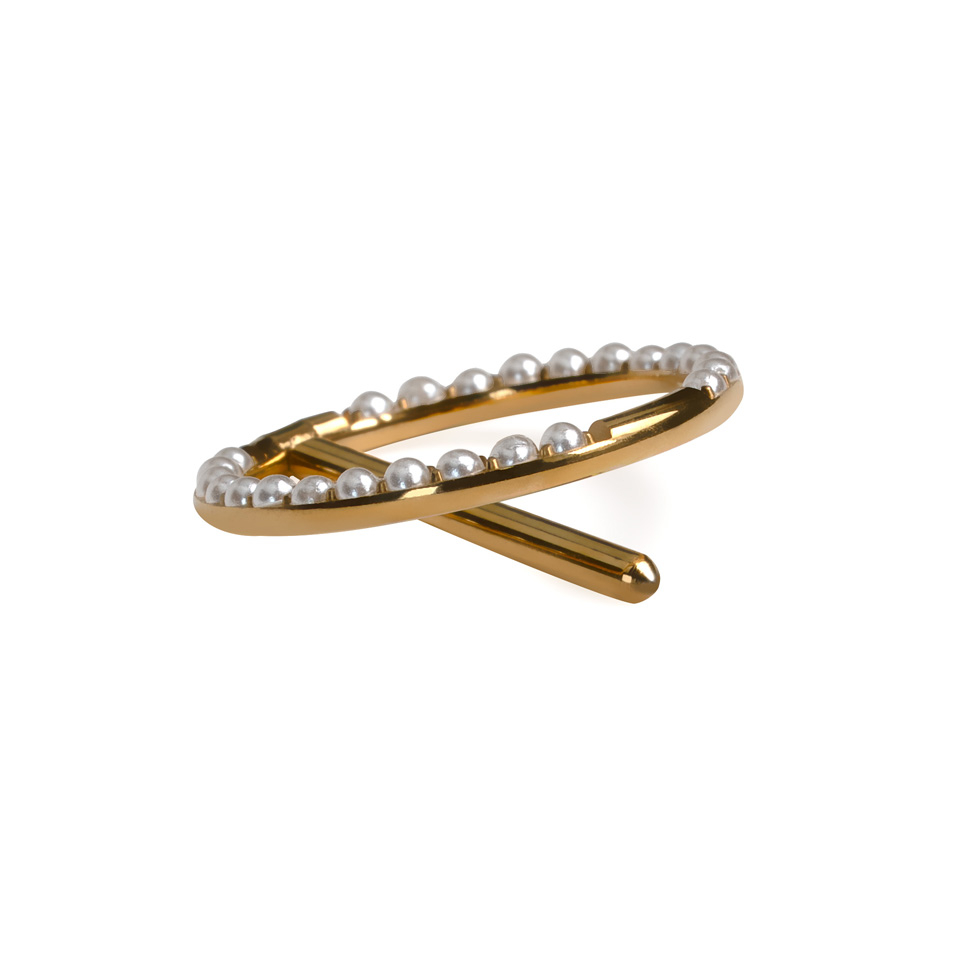 Perlebesat nipple-clicker af titanium