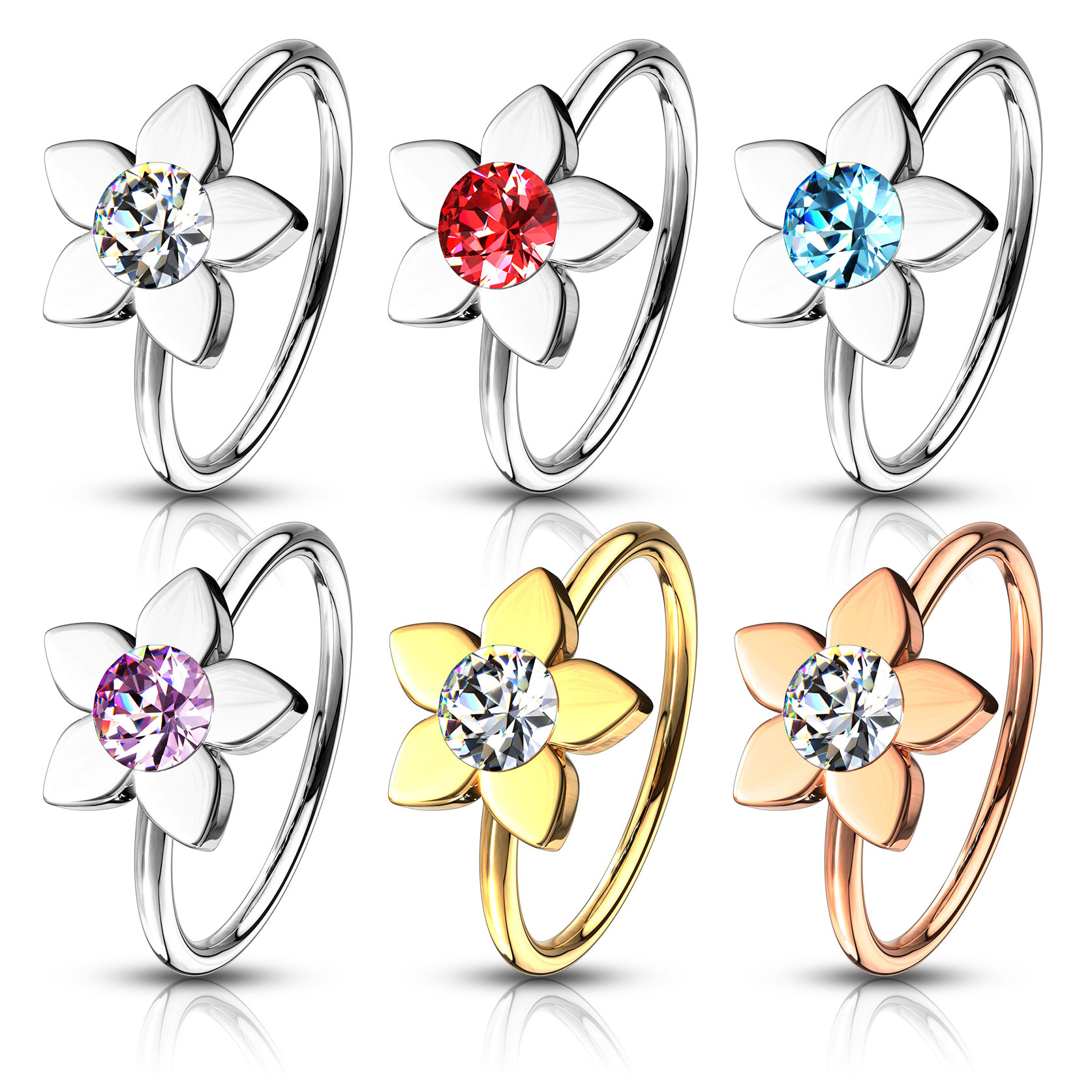 Næsering med lotusblomst og sten