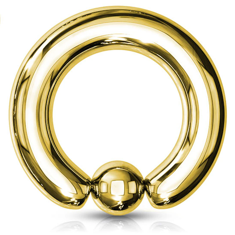 Stor guldbelagt kuglering