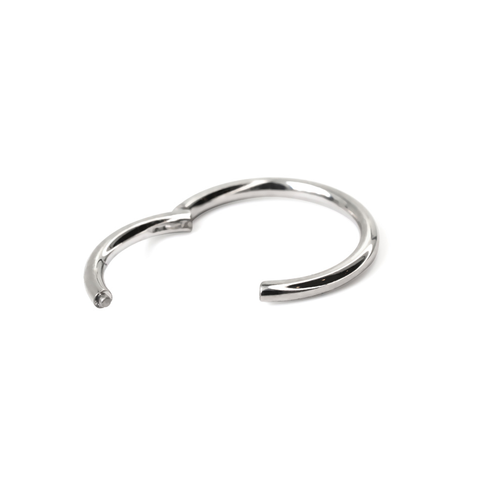 Endeløs ring af titanium med hængsel