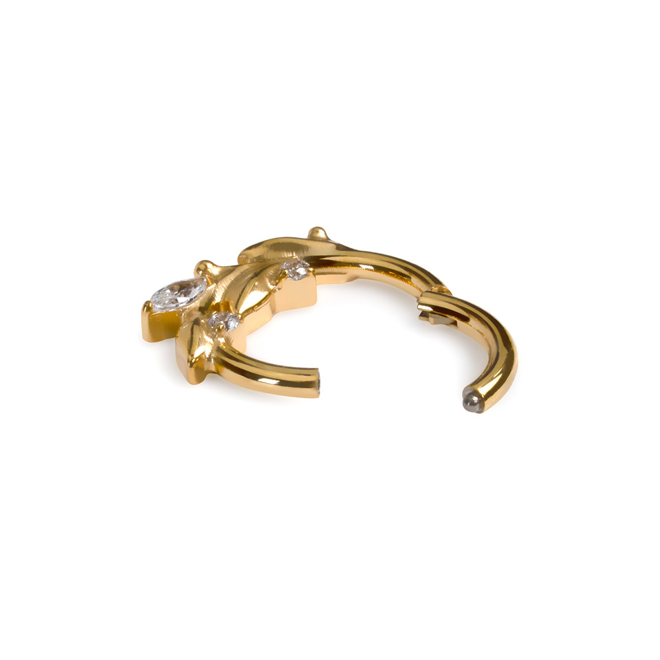 Titaniumring med fine blade