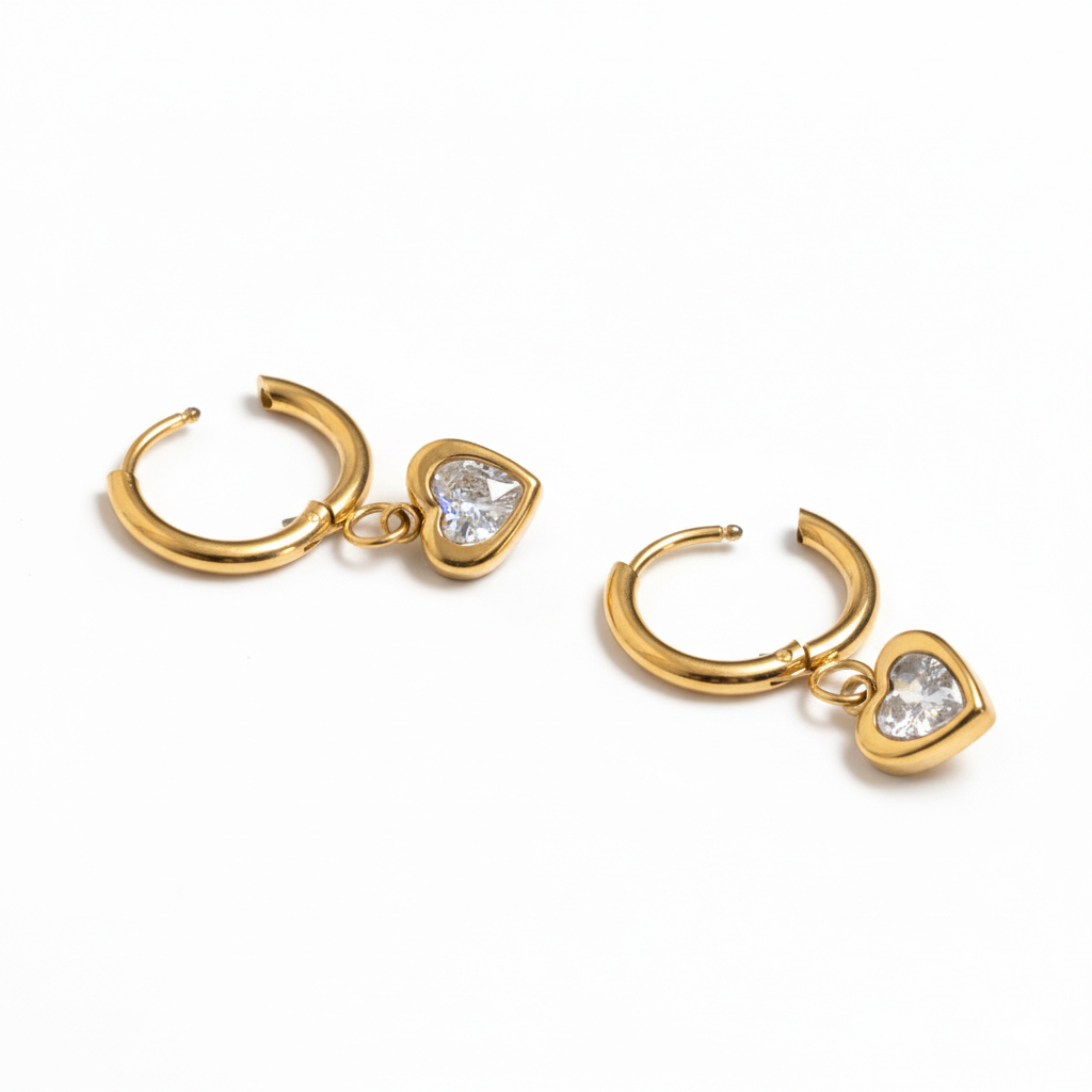 To ringe med hjertevedhæng