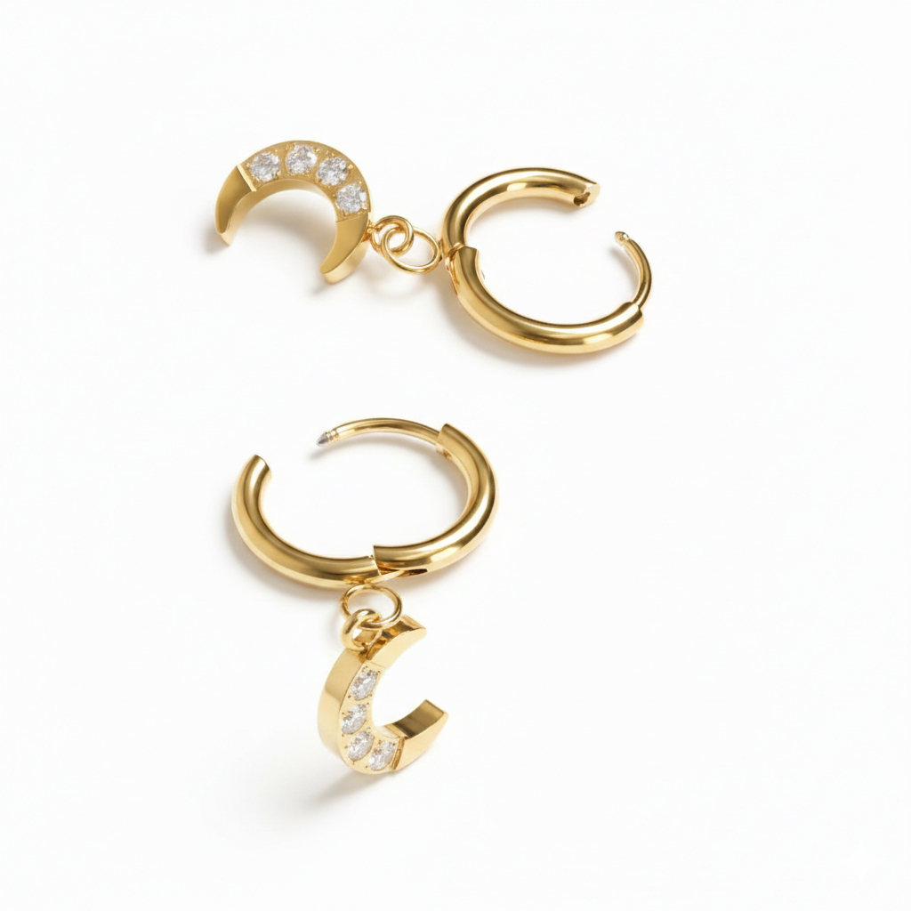 To ringe med månevedhæng