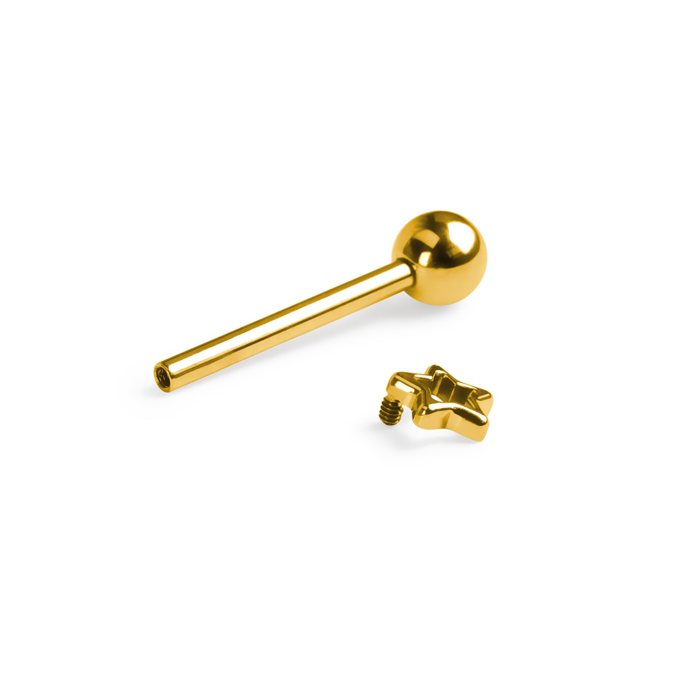 Tungestav af titanium med stjerne