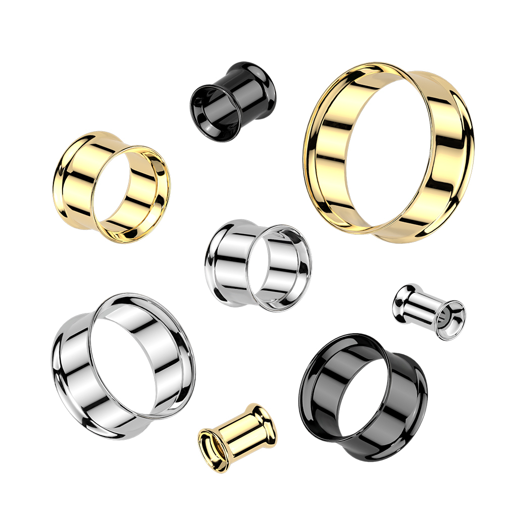 Titaniumtunnel med buede kanter