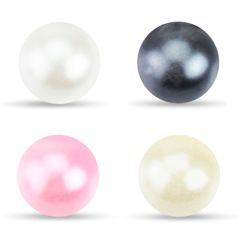 Piercingkugle af akryl med perlelook